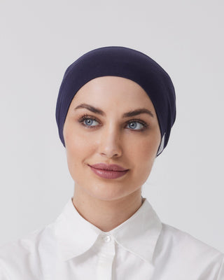 NAVY 'Standard Adjustable' Closed  Hijab Cap - Twiice Boutique