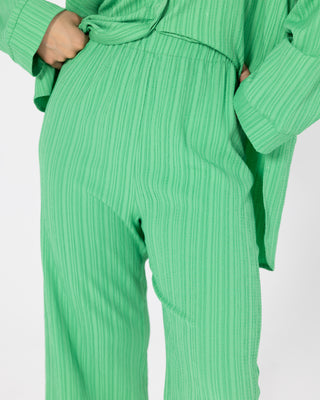 'Aliyah' Green Crinkle Modest Pants