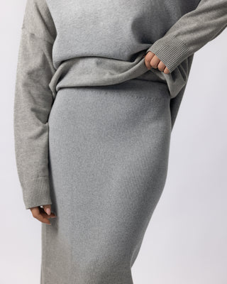 'Hiba' Knit Skirt - Grey
