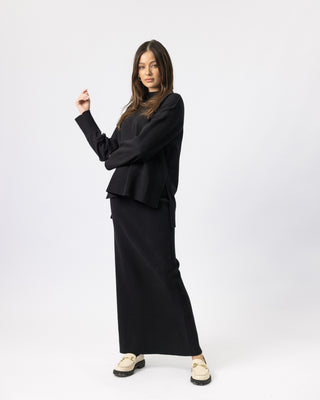 'Norah' Knit Skirt - Black