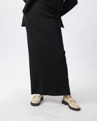 'Norah' Knit Skirt - Black