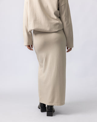 'Aria' Knit Skirt - Light Beige
