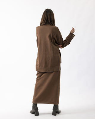 'Alana' Knit Skirt - Cocoa