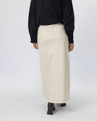 Cream 'Karina' Soft Denim Wrap Skirt