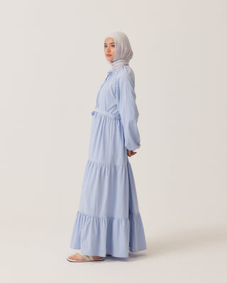 'FLOW' Light Blue Cotton Maxi Dress