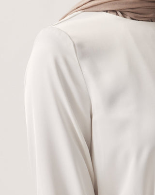 'Hanan' White Abaya Dress