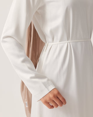 'Hanan' White Abaya Dress