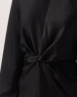 'Anna' Black Twist Maxi Dress