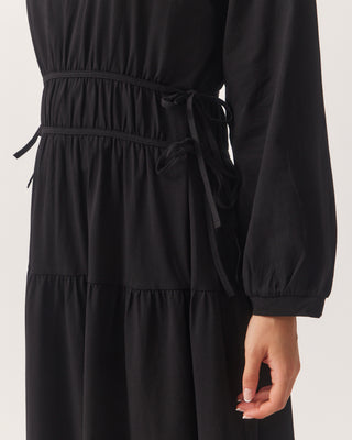'Trendsetter' 2.0 Jersey Maxi Tie Dress - Black