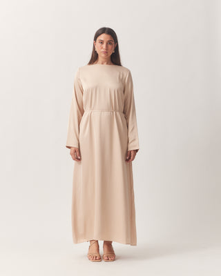 'Hanan' Beige Abaya Dress