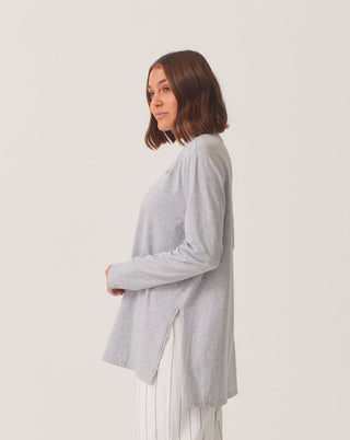 'Karima' Essential Grey Long Sleeve Top