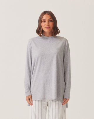 'Karima' Essential Grey Long Sleeve Top