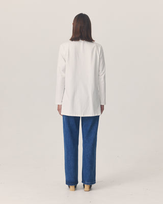 'Karima' Essential White Long Sleeve Top