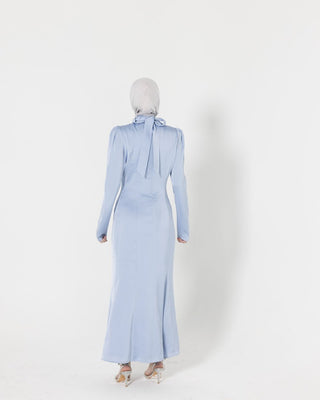 'Elegance' Satin Maxi Gathered Dress
