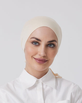 CREAM 'Standard Adjustable' Closed Hijab Cap - Twiice Boutique