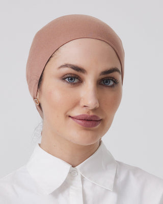 DARK TAN Big Bun Adjustable' Hijab Cap - Twiice Boutique