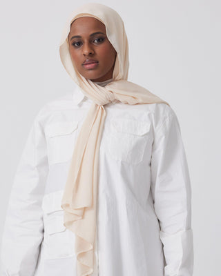 Premium Chiffon Hijab- Light Nude - Twiice Boutique