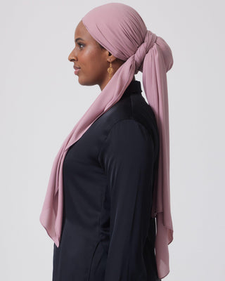Premium Chiffon Hijab- Mauve - Twiice Boutique
