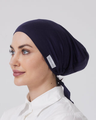 NAVY 'Big Bun Adjustable' Hijab Cap - Twiice Boutique