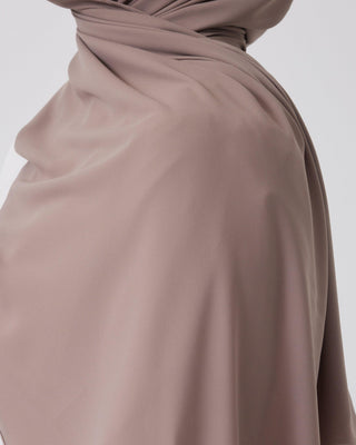 Premium Chiffon Hijab- Taupe - Twiice Boutique