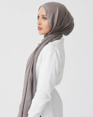 'DEEP TAUPE' Luxurious Modal Scarf - Twiice Boutique