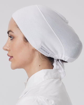 White 'Standard Adjustable' Closed Hijab Cap - Twiice Boutique