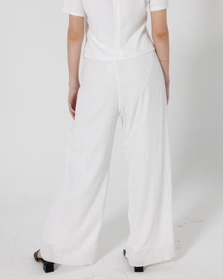 'Aliyah' White Crinkle Modest Pants