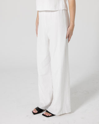Miiyu X Twik Embroidered Trim Viscose Lounge Pant In White