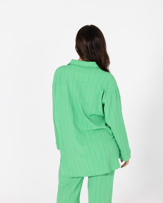 'Aliyah' Green Crinkle Modest Shirt