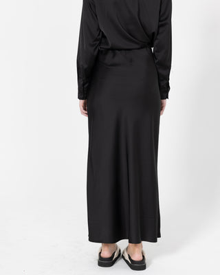 Seville' Black Satin Skirt