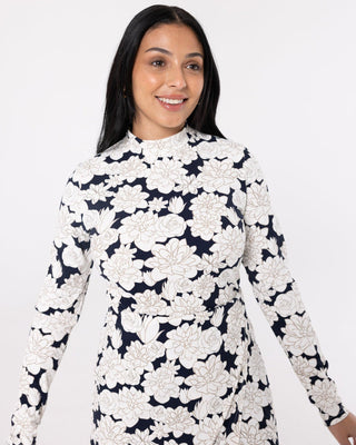 'Hawaii' Navy Floral Long Sleeve 2 Piece Set - Twiice Boutique
