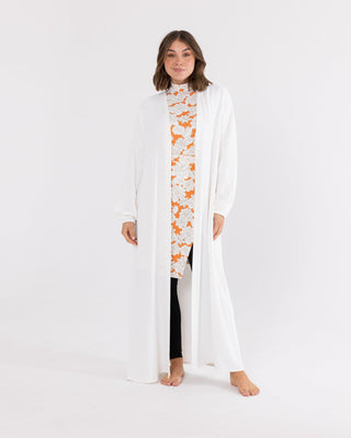 'Hamilton' White Chiffon Kimono - Twiice Boutique