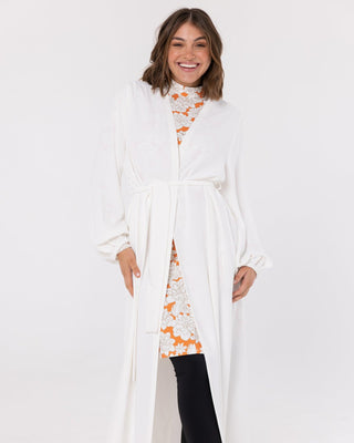 'Hamilton' White Chiffon Kimono - Twiice Boutique