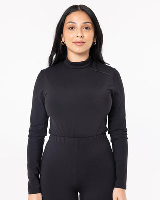 'Tahiti' Black Long Sleeve Swimsuit - Twiice Boutique