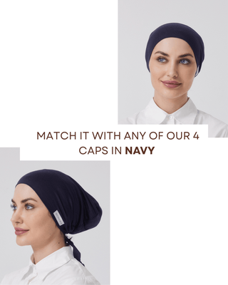 Premium Chiffon Hijab-  Navy - Twiice Boutique