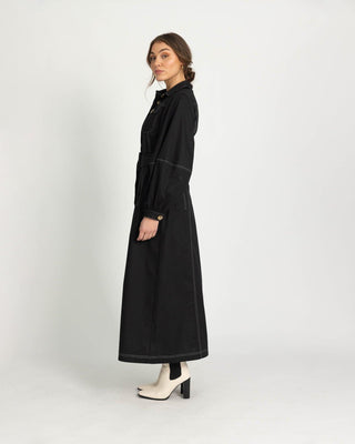 'Mae' Black Pocket Dress (FINAL SALE) - Twiice Boutique