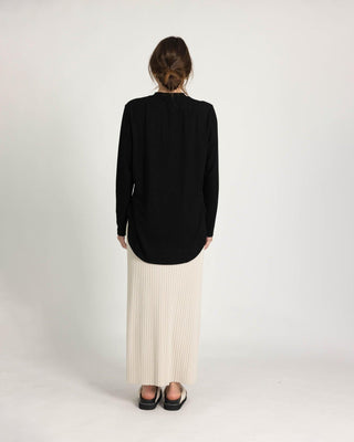 'Lara' Ribbed Knit Skirt - Cream - Twiice Boutique