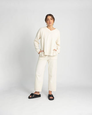 'Isla' Knit Sweater - Cream - Twiice Boutique