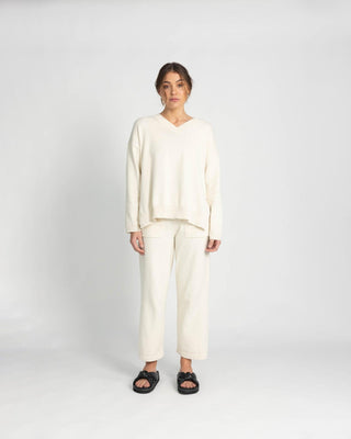 'Isla' Knit Sweater - Cream - Twiice Boutique
