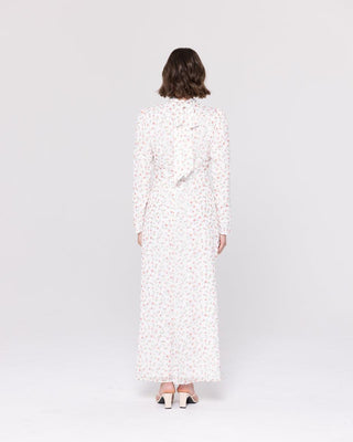 ‘Wanderlust’ Peach Floral Ruched Dress - Twiice Boutique