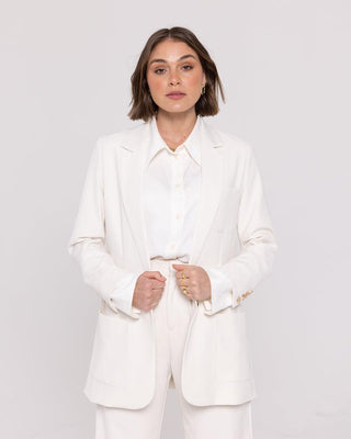 Istanbul Relaxed Cream Blazer - Twiice Boutique