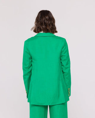 'Lake Como' Green Linen Blazer - Twiice Boutique