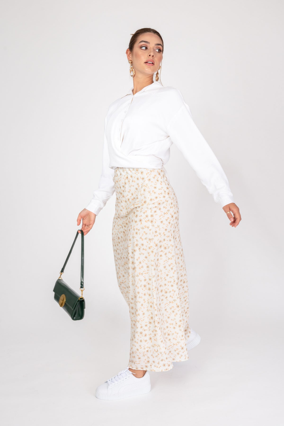 'Own it' Floral Skirt - Cosmo Print