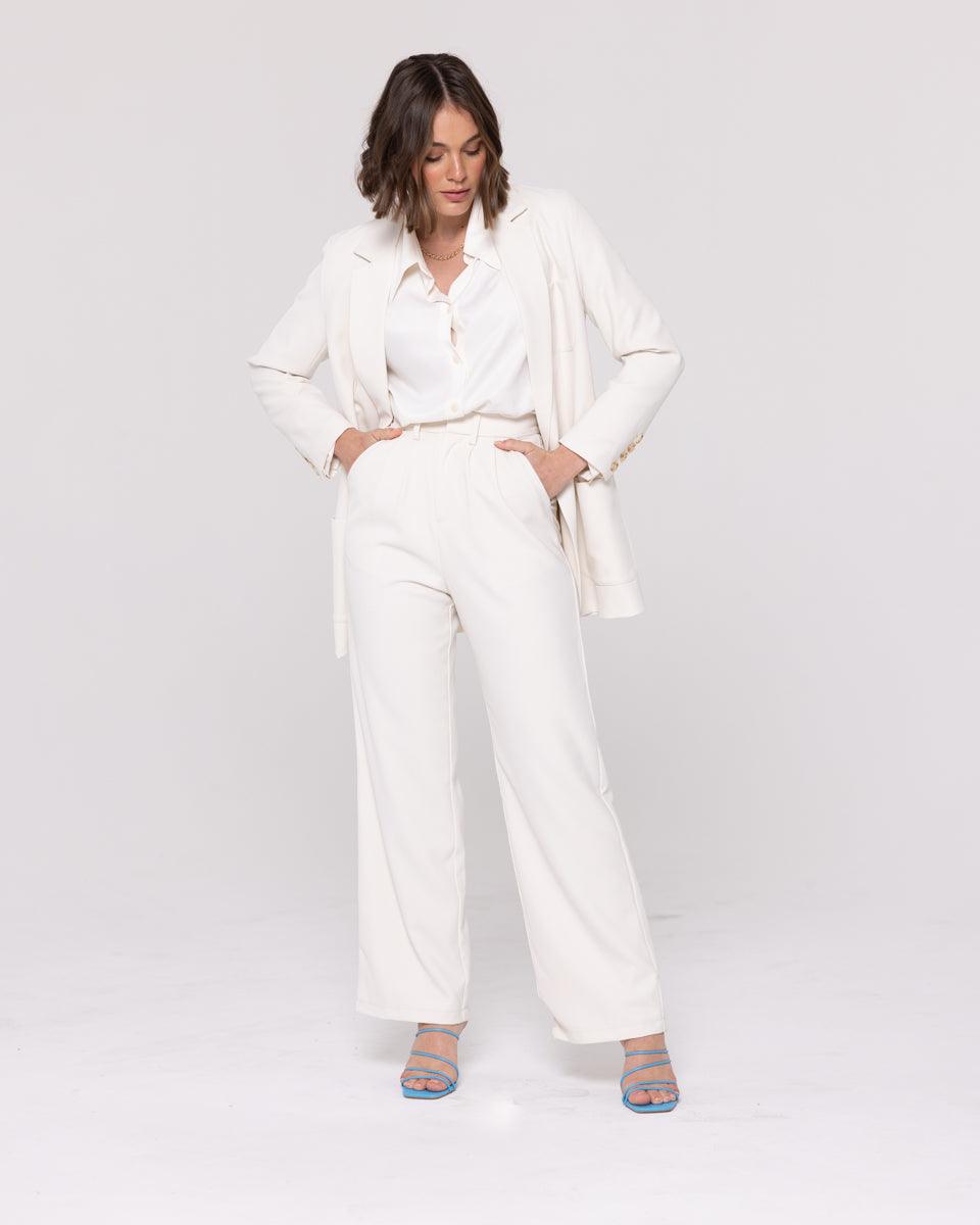 Istanbul Relaxed Cream Blazer - Twiice Boutique